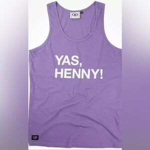 Queer eye yas henny purple tank top small